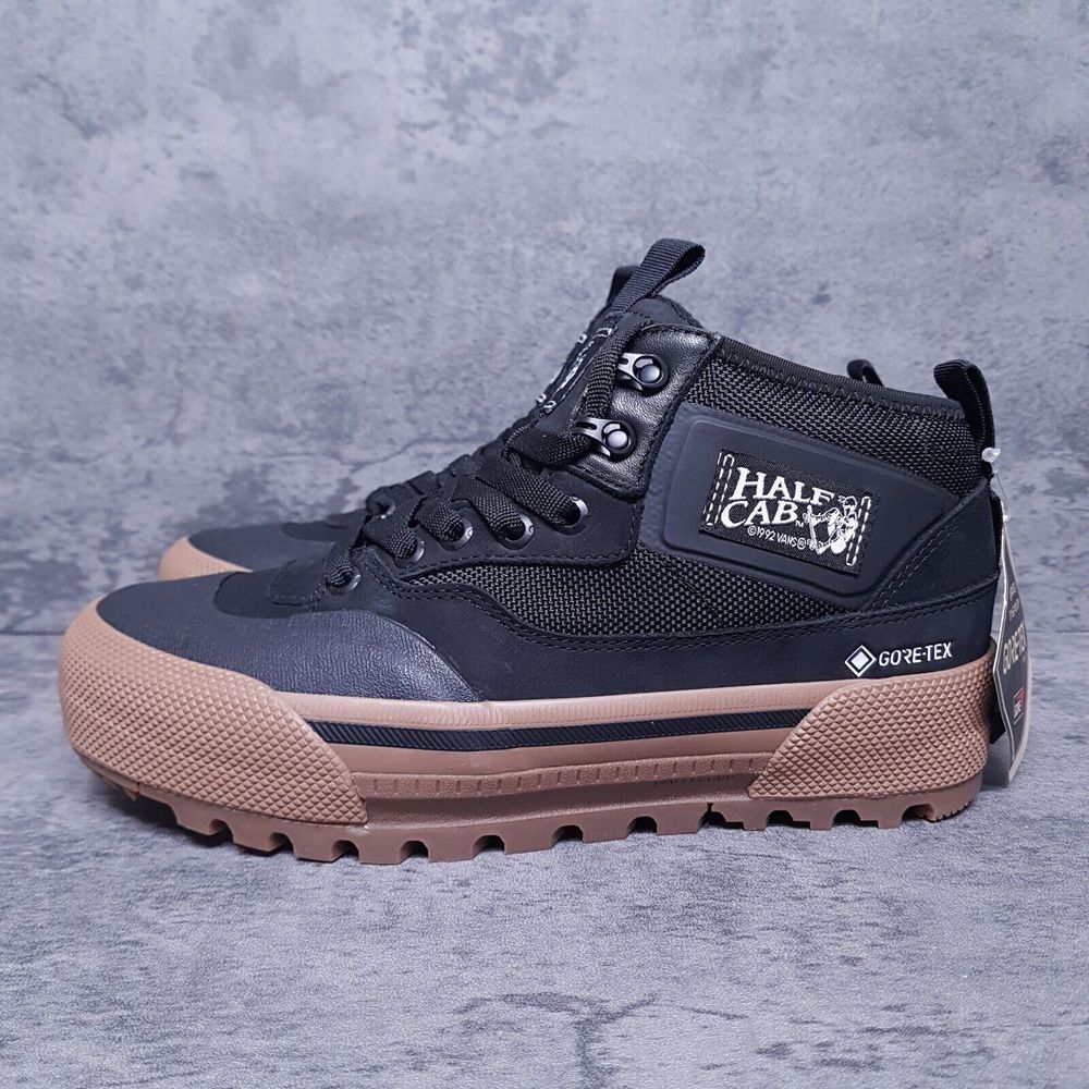 VANS Half Cab Gore-Tex MTE-3 Hiking Shoes Boots Mens 6.5‎ Womens 8 Black Gum